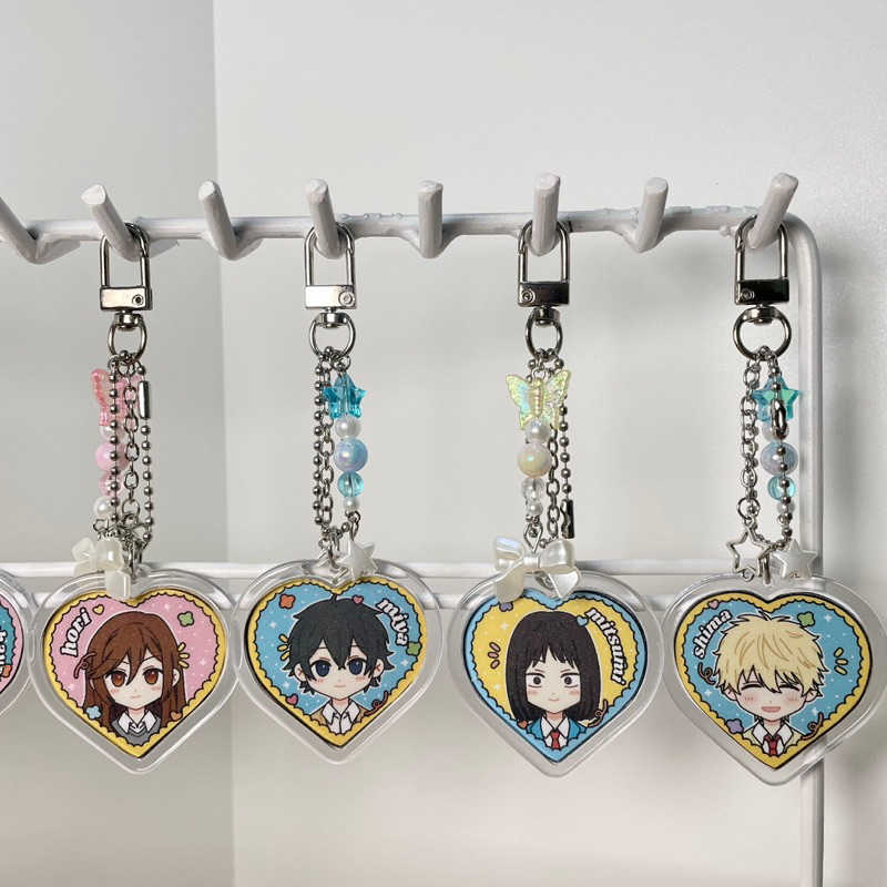 [หุ้นล่าสุด] คู่รักอนิเมะ Horimiya, Kimi ni Todoke, Skip and Loafer - พวงกุญแจหัวใจ [Yumekawa-ya!]