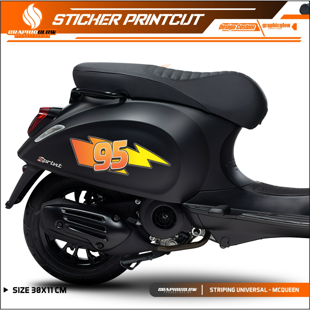 สติ๊กเกอร์ตัด SCOOPY STRIPING STICKER / VESPA MCQUEEN 95 SP VSP