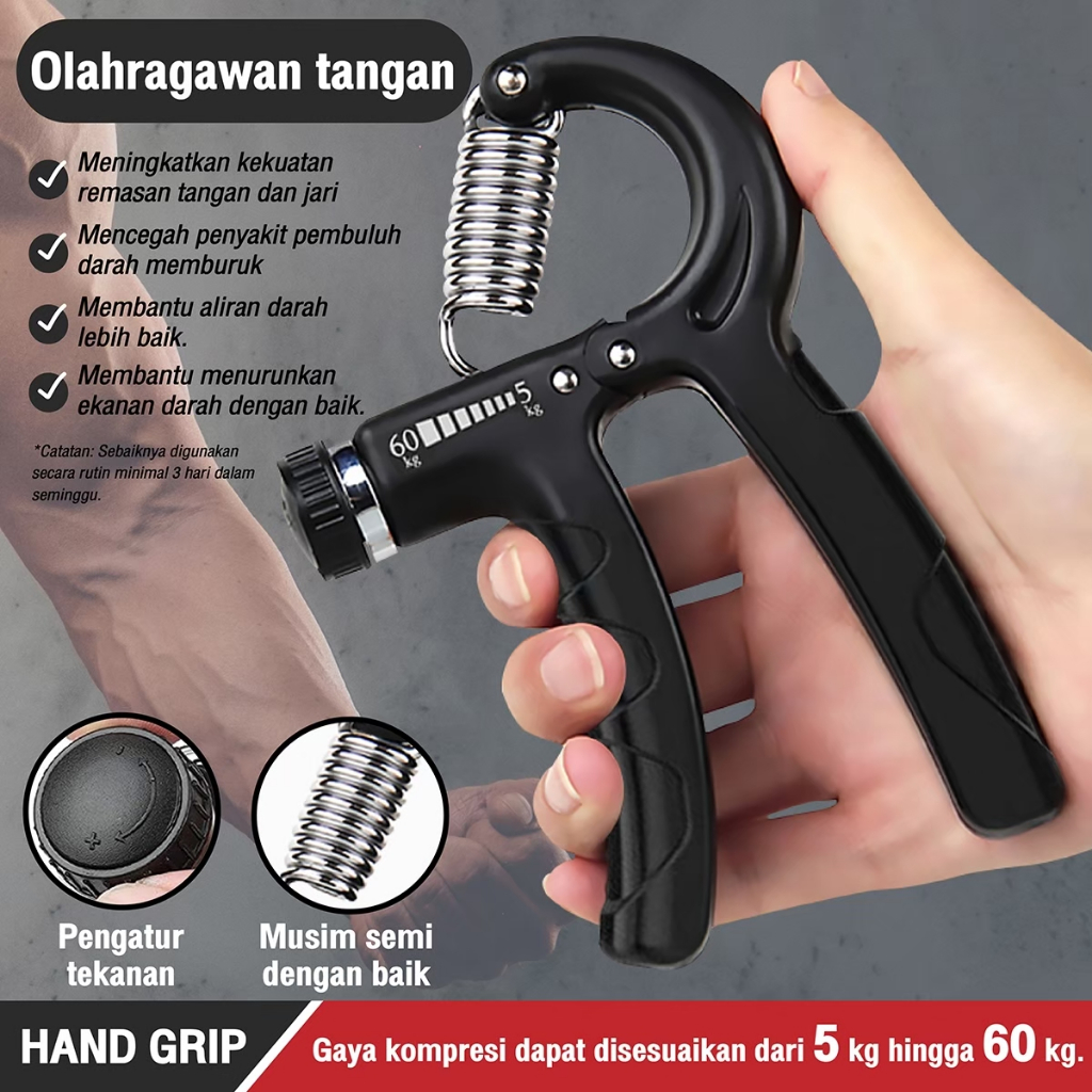 BG SPORT Handgrip Hand Grip แบบพกพากล้ามเนื้อแขนฟิตเนส Aid