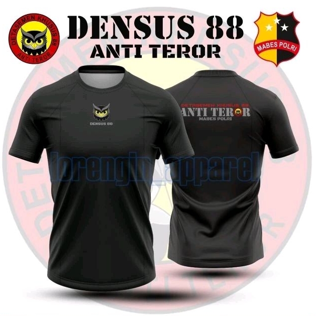 เสื้อยืดกันขโมย Densus 88 / Densus88 Police Headquarters Shirt / Densus 88 Jersey