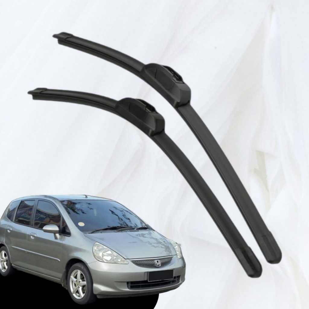 D17 FULL RUBBER FRAMELESS WIPER HONDA JAZZ GD3 I-DSI VTEC SIZE 24" - 14"