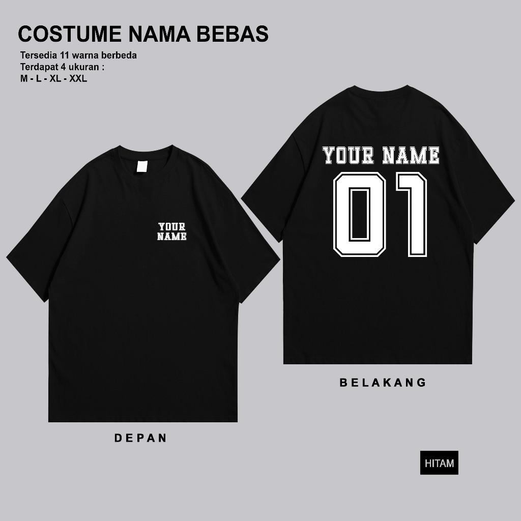 เสื้อยืด Distro CUSTOME NAMES AND BACK NUMBERS FREE Viral เสื้อ motif ล่าสุด REQUEST YOURSELF ผู้ชาย