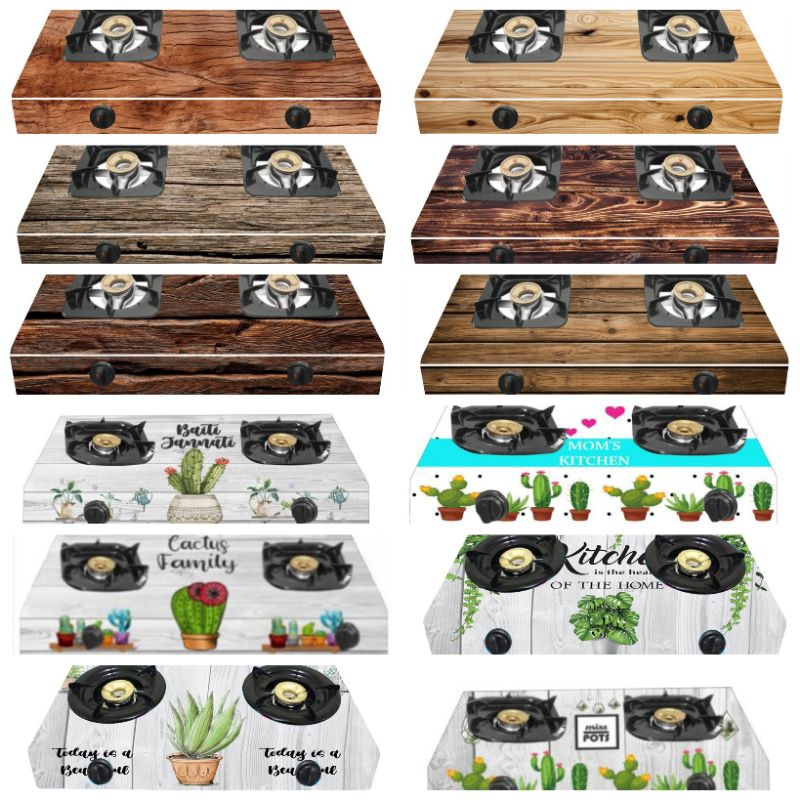 2-BURNER GAS STOVE WALPAPER พร้อม KATUS FLOWER MOTIF