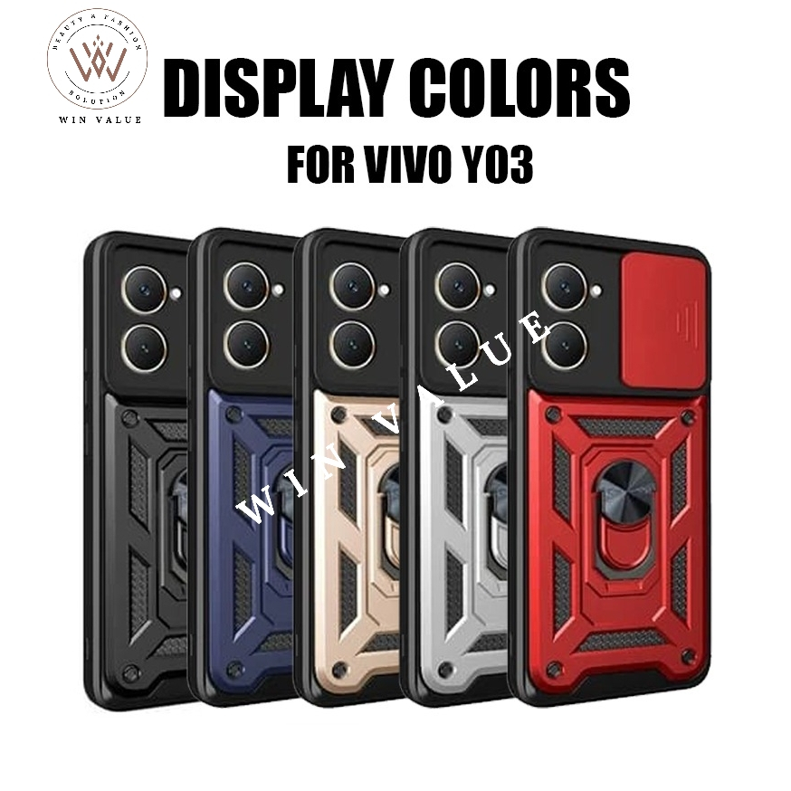 Vivo Y03T Vivo Y03 Vivo Y100 Case SoftCase Slide Armor + เคสป้องกันกล้อง Vivo Y03T Vivo Y03 Vivo Y10