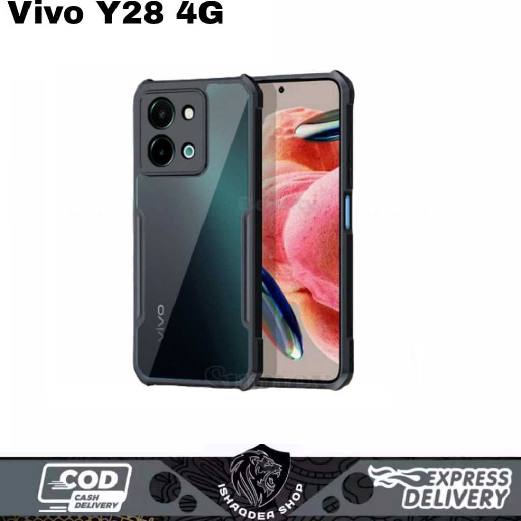 เคส VIVO Y28 4G Y18 4G Y18E HARDCASE ARMOR TRANSPARENT SHOCKPROOF