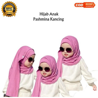 Hijab Anak Instan  2-6 tahun// Pashmina Kancing Anak Instan // Hijab Anak Jersey
