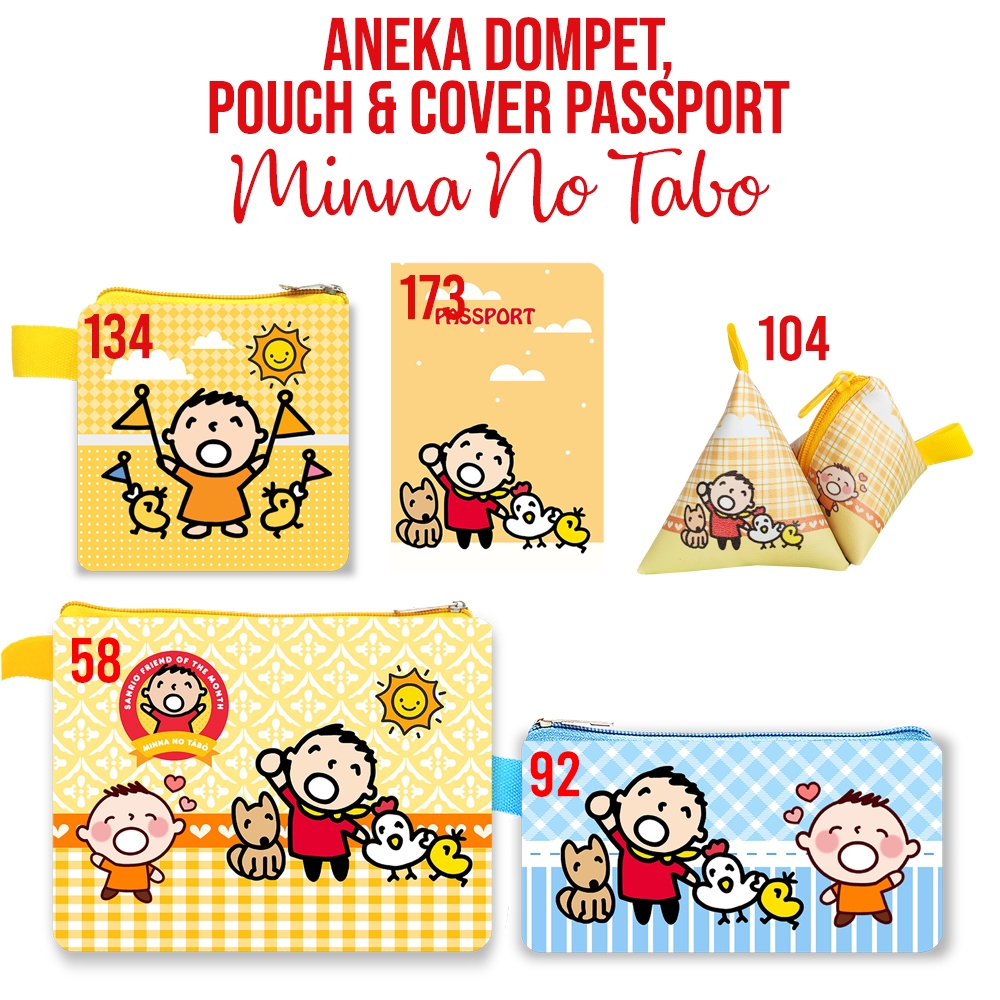 Minna No Tabo Mini Wallet Case Pouch Sling Bag Mouse Pad Cover Passport