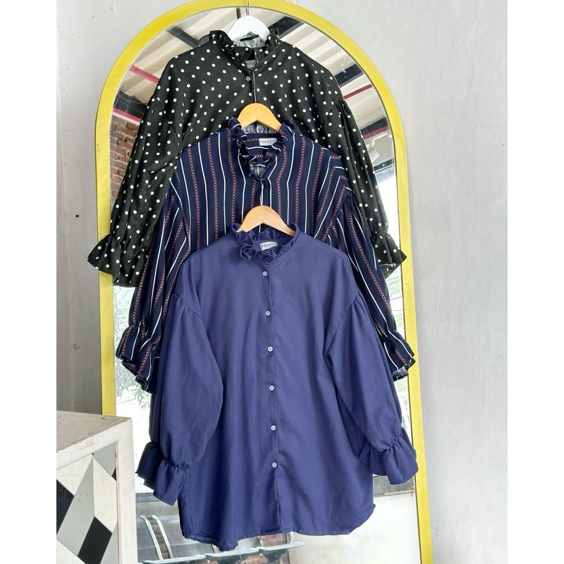 KEMEJA PRIVATO PUFFY SHIRT - เสื้อเชิ้ตผู้หญิง PUFFY SLEEVE BALLOON พร้อม WRIST