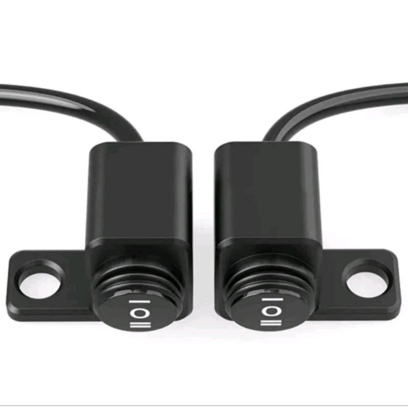 TOMBOL DOMINO LASER LIGHT ON OFF BUTTON SWITCH บนซ้ายและขวา MIRROR CNC / DOMINO MOTORCYCLE LIGHT ON 