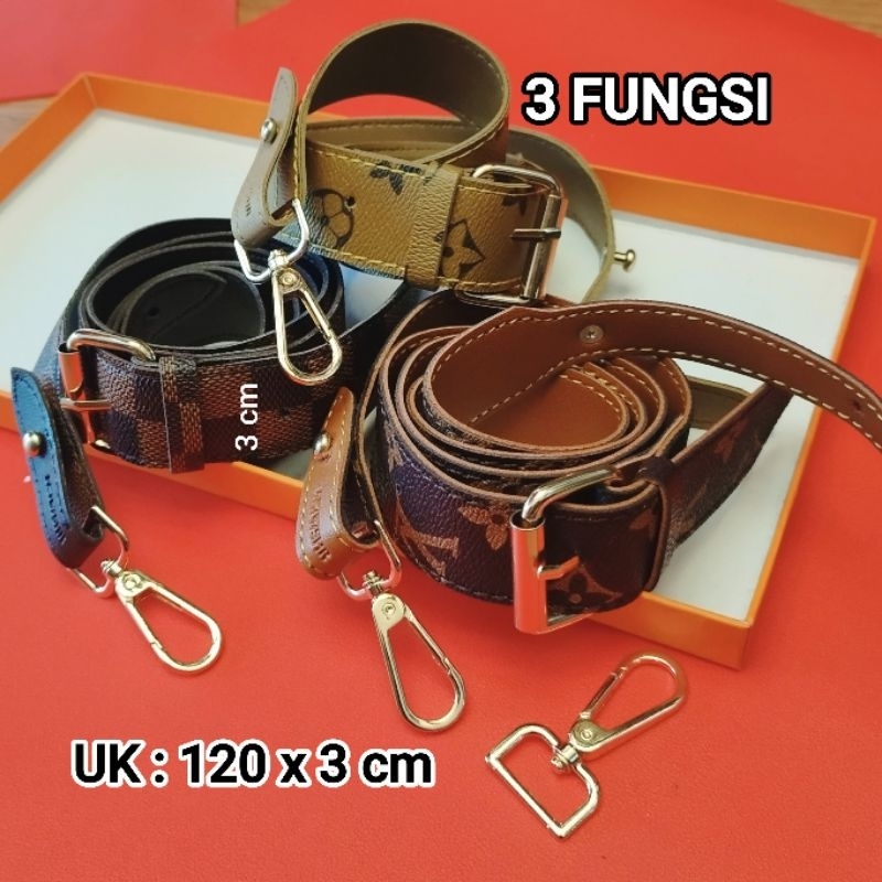 HANDLE STRAP SLING BAG GENUINE PU LEATHER LONG STRAP