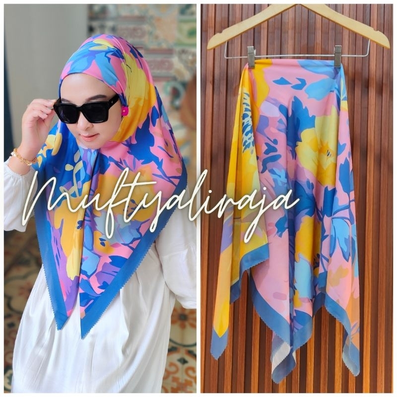 Rectangular hijab motif Voal Veil พรีเมี่ยมรูปสี่เหลี่ยมผืนผ้า hijab motif ล่าสุดสี่เหลี่ยมผืนผ้า hijab denay ดอกไม้ denay POLKA