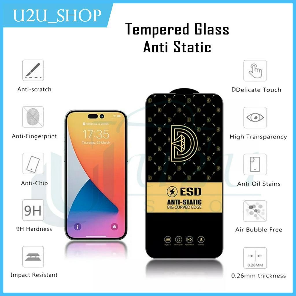 กระจกนิรภัย ESD Full Cover Anti Static Vivo iQOO Neo 10 Z9 Z10 Lite Z10x Z11 Z11x 15 15r T5 T5 Pro V
