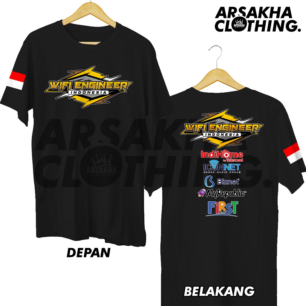 เสื้อยืด Wifi Engineer All Sponsor Racing Shirt Distro - Arsakha Clothing