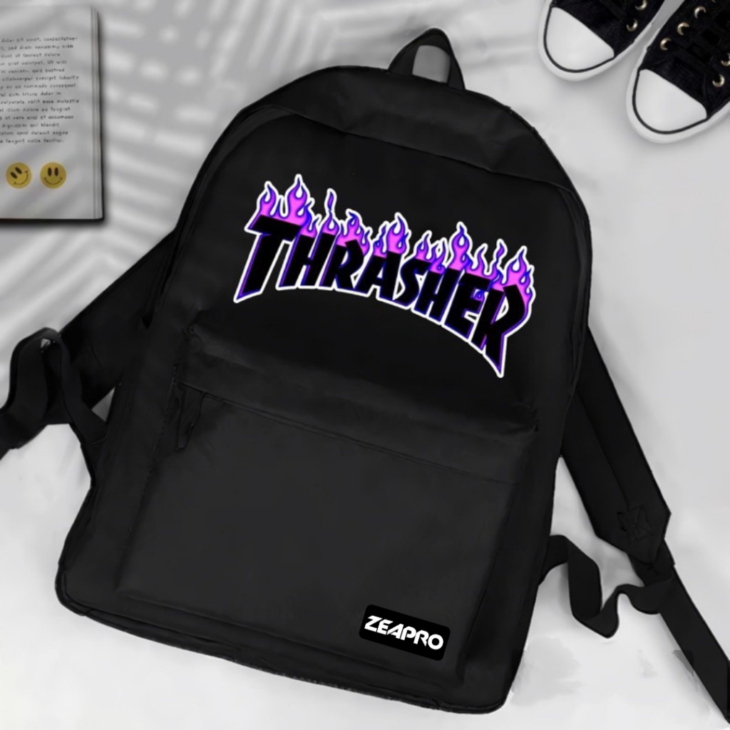 กระเป๋าเป้สะพายหลัง Thrasher Plain for Elementary School Middle School High School Backpack