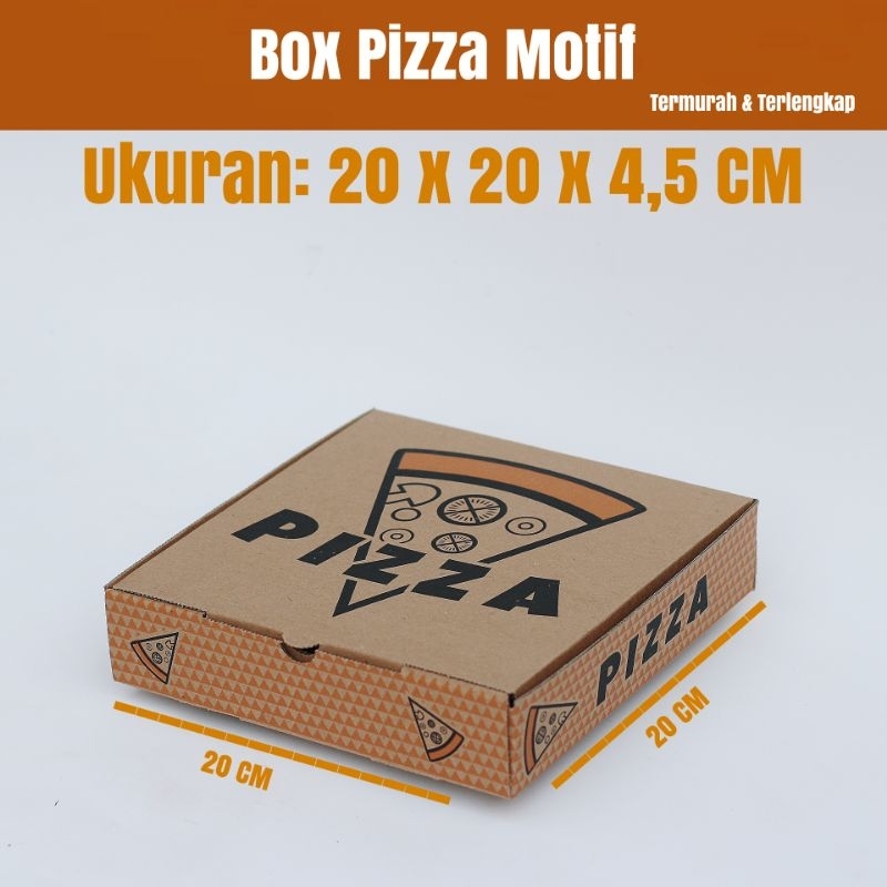 PIZZA BOX 20 CORRUGATED MOTIFS