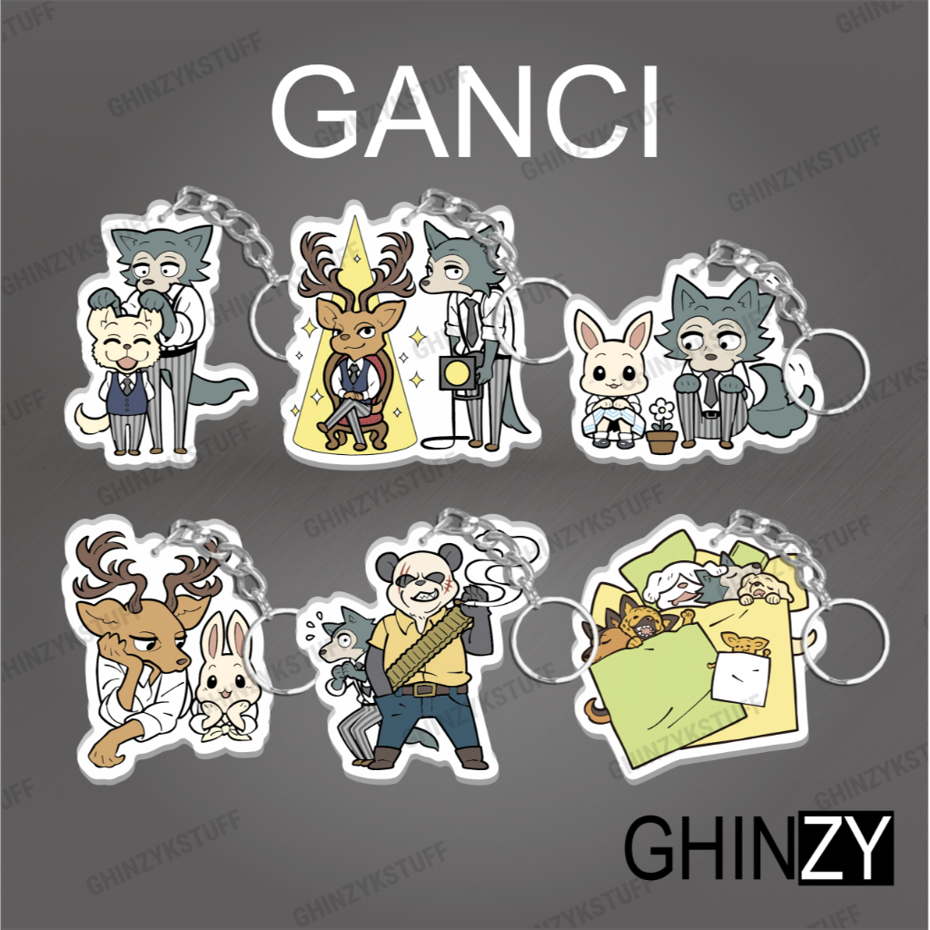 GANTUNGAN Beastars พวงกุญแจอนิเมะอะคริลิค Series 2 Legoshi Louis Ghinzykstuff