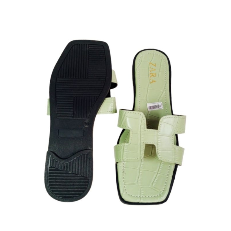 ZARA WOMENS SANDALS รองเท้าแตะผู้หญิงอินเทรนด์ รองเท้ายาง