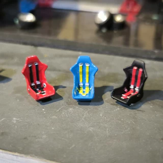 เข็มขัดนิรภัยรถแข่ง - 1/64 Scale Car Seat - Custom 1:64 อุปกรณ์เสริม Diecast Diorama Hotwheels Matchbox Tomica