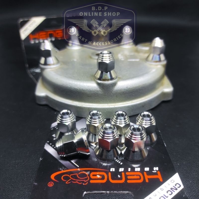 Kawasaki ninja R SS RR ZX 150 หัวลูกสูบ Block Nut Pyramid รุ่น probolt แท้ HENG สแตนเลส thailand