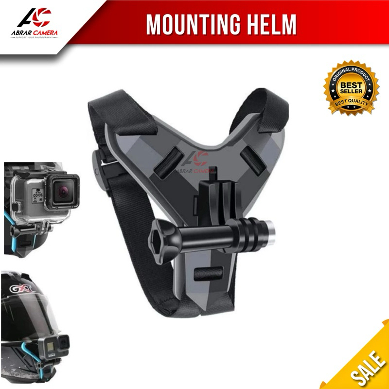 ที่วางยึดสายรัดหมวกกันน็อครถจักรยานยนต์ GoPro Hero 9 8 7 5 Action Xiaomi Yi อุปกรณ์เสริมสําหรับกล้อง