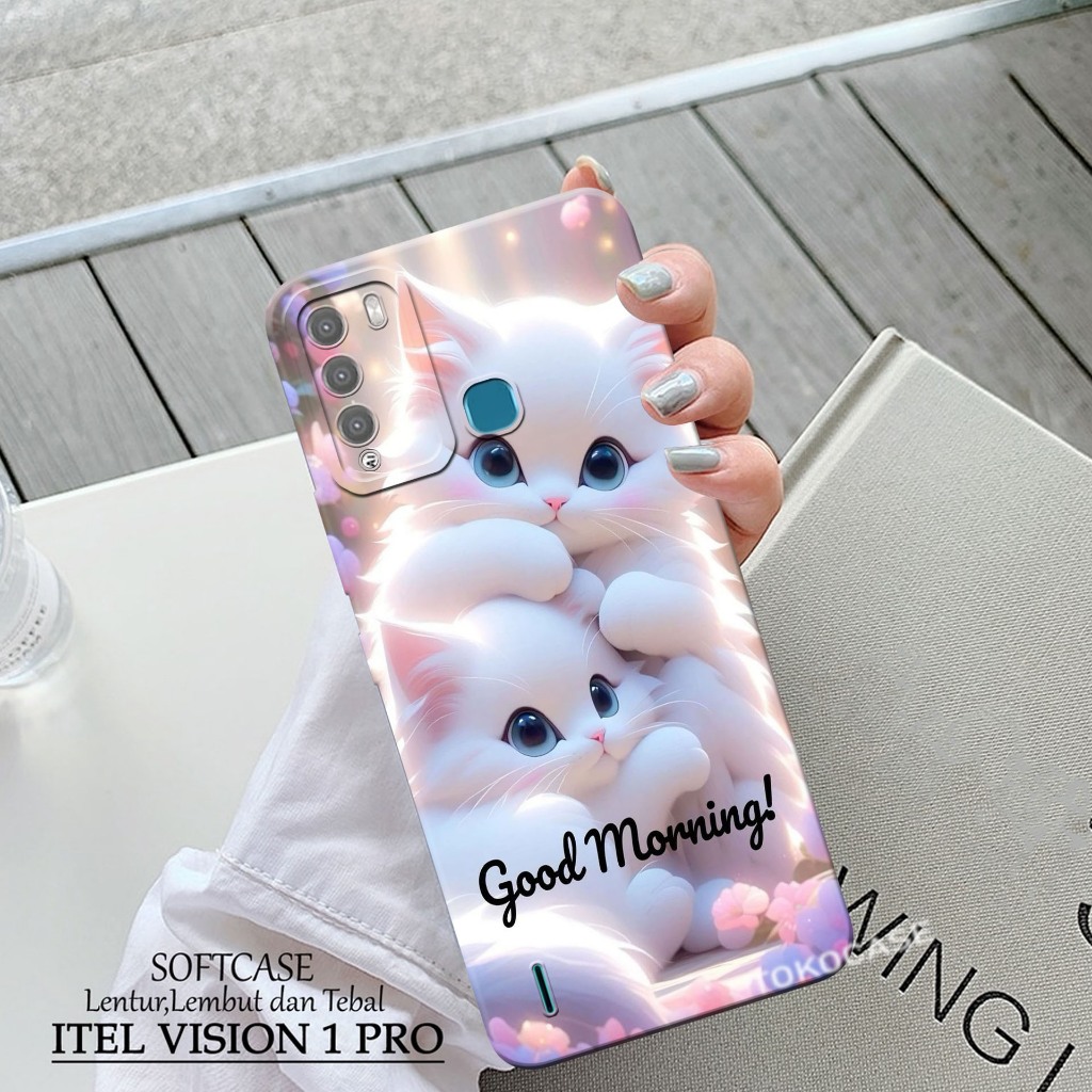เคส HP ล่าสุด Itel Vision 1 Pro - เคสแฟชั่น Kucing - กล้อง Softcase Pro - เคสโทรศัพท์ Itel Vision 1 