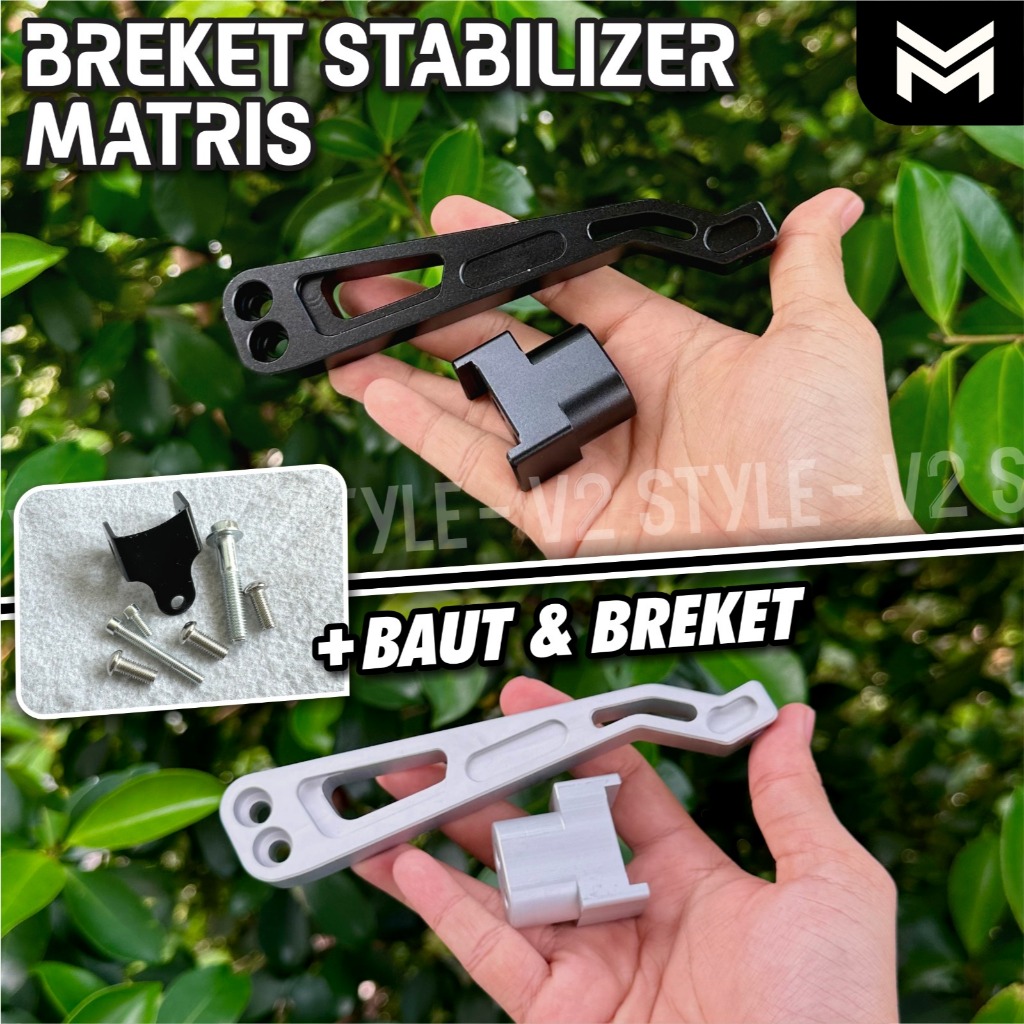 MATRIS FULL CNC HANDLE BEATBAR BRACKET + BRACKET BOLT STABILIZER BRACKET STEERING DUBPER CENTER HANDLE CAMPER UNIVERSAL BAR MOTORCYCLE REVO Etc