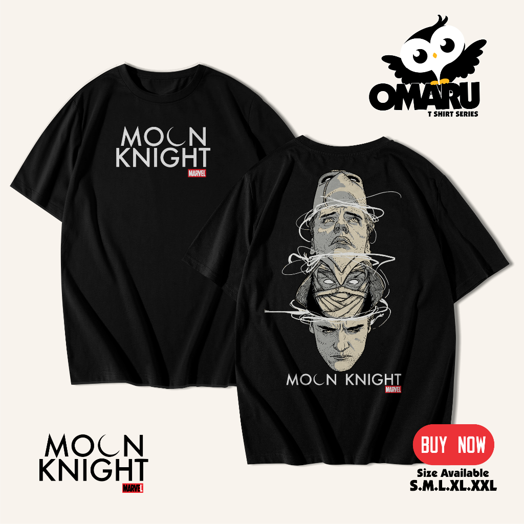 เสื้อยืด Omaru ผู้ใหญ่ Moon Knight Unisex Special Edition Marvel Moon Knight Combed 24s