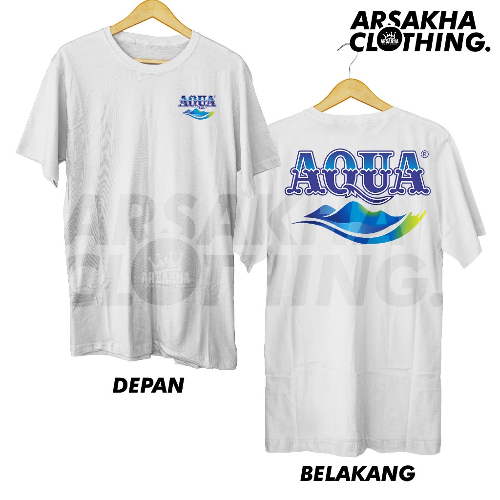 KATUN ล่าสุด Aqua Logo T-Shirt Company V2 Distro Shirt Combed Cotton 30s โดย Arsakha Clothing