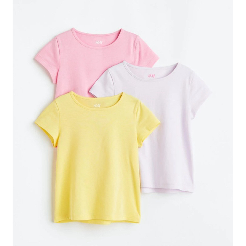 เสื้อยืด H&m 3 แพ็ค*