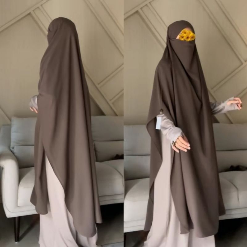 French khimar jumbo ยาว รุ่น XxL cringkel airflow uk/125 ซม.145ซม.