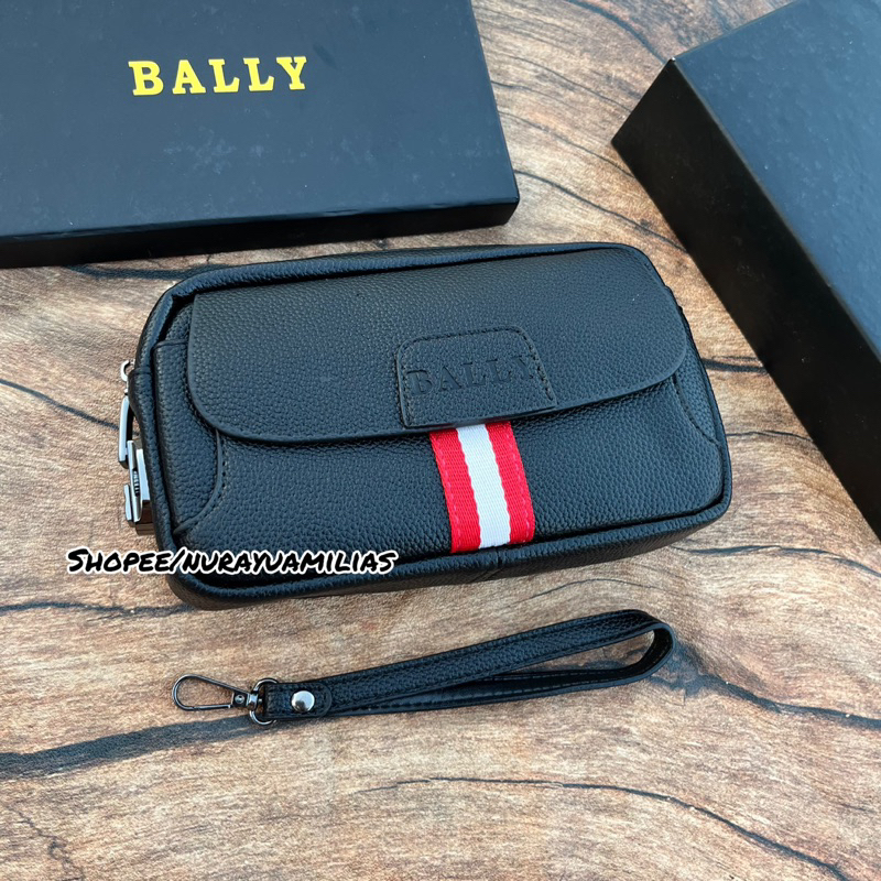 กระเป๋าถือผู้ชาย bally นําเข้ากระเป๋าพร้อมรหัสกุญแจกระเป๋าถือผู้ชายหนังนําเข้า