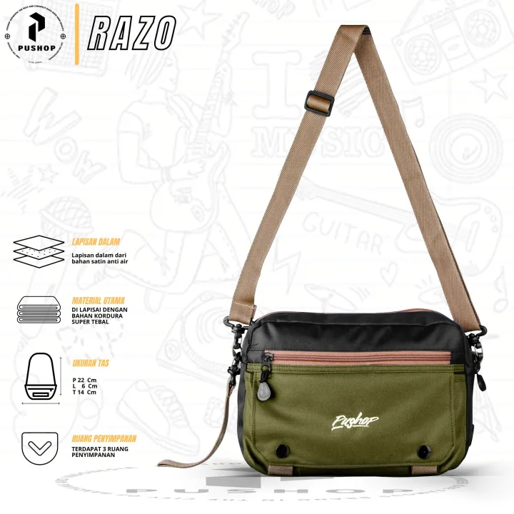 Razo Pushop Hotshop Casual Slingbag Sling Bag