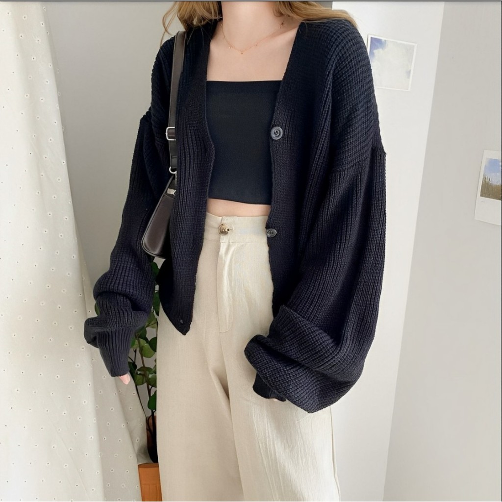 ใหม่ล่าสุด GFS Jadore เสื้อคาร์ดิแกนถัก Ld 90 - 100 cm P 60 cm B 250 gr Cotton Acrylic 4423