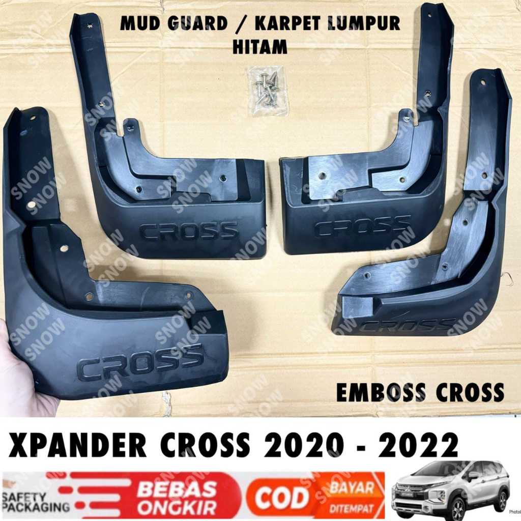 กันโคลน Xpander Cross 2020 2021 สีดํานูนยืดหยุ่น