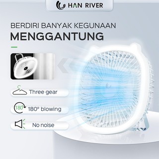 HAN RIVER kipas portabel HRFS01WT kipas mini kipas kecil-Putih