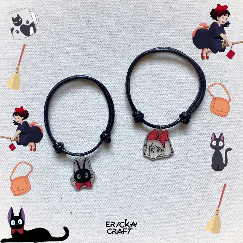 การจัดส่งของ KIKI CHARM STRAP BRACELET SERVICE ANIME STUDIO GHIBLI KIKI JIJI AESTHETIC Y2K BY ERICKA