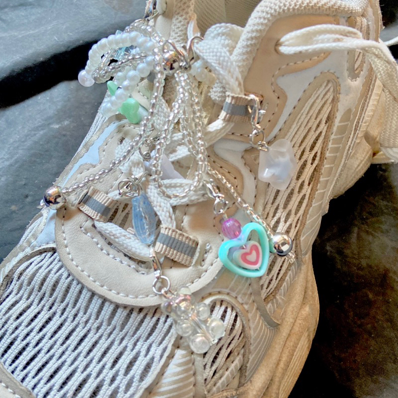 Gungan รองเท้า CHARM | ไม้แขวนรองเท้า | ริบบิ้นรองเท้า | โซ่ริบบิ้น | ลูกปัดสําหรับรองเท้า | แพ็คเกจ เอวามิล