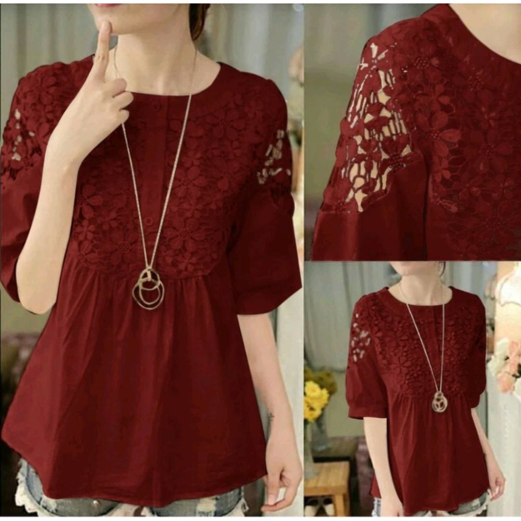 วีดีโอจริง!!! เสื้อ UL2416 รวมกันมือสอง Forina | FG FG FG | เสื้อสตรีมีสไตล์ | เสื้อลูกไม้ท็อป | ท็อ