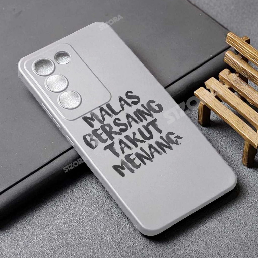 SIZORA OFFICIAL - KT9- CASING HP สําหรับ VIVO Y100 5G รูปภาพคํา SOFTCASE HARDPHONE