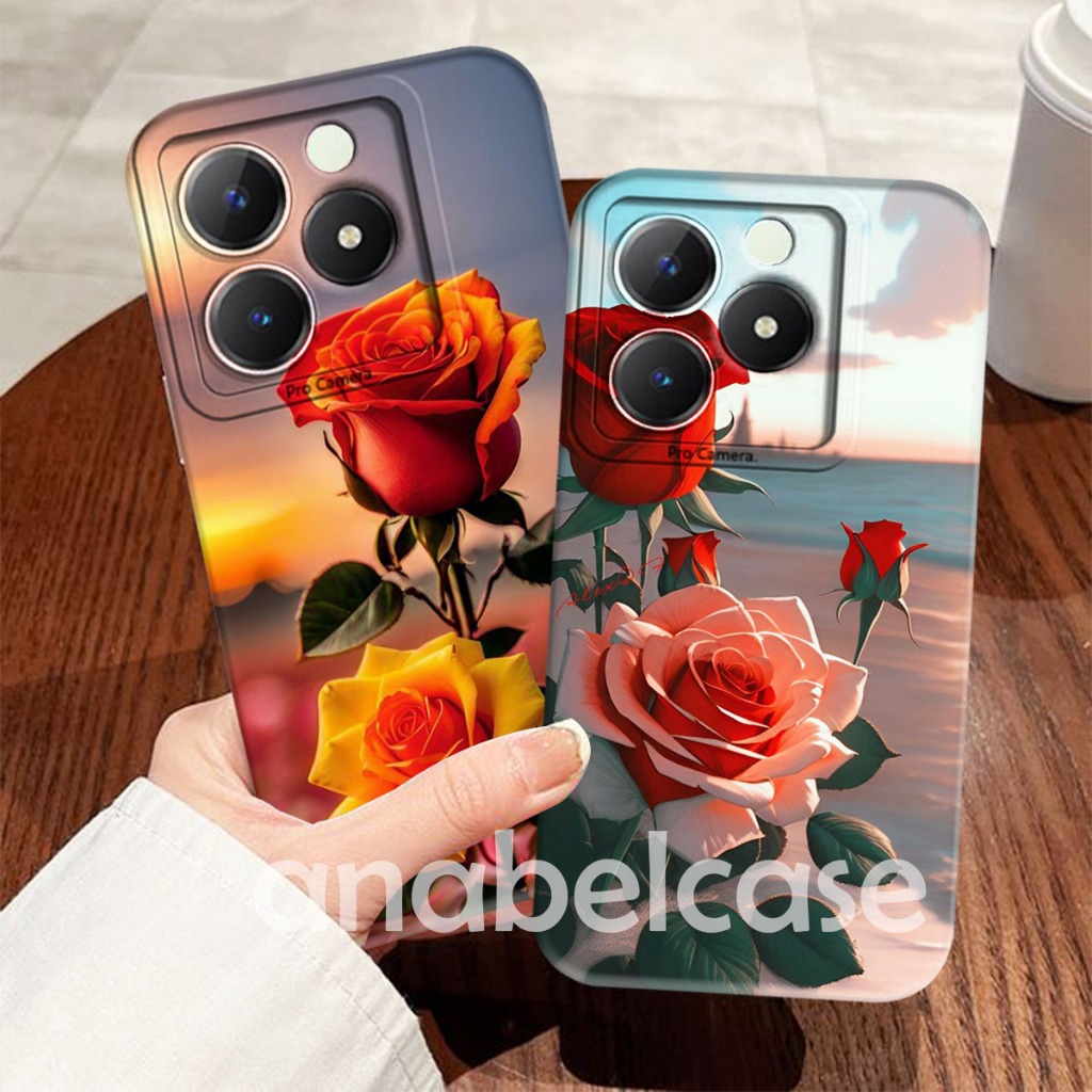 MAWAR HP Softcase REALME C63 C51S C65 C67 C61 C35 C31 C33 C21 C21Y C25Y C30 Sunset Aesthetic Rose Mo
