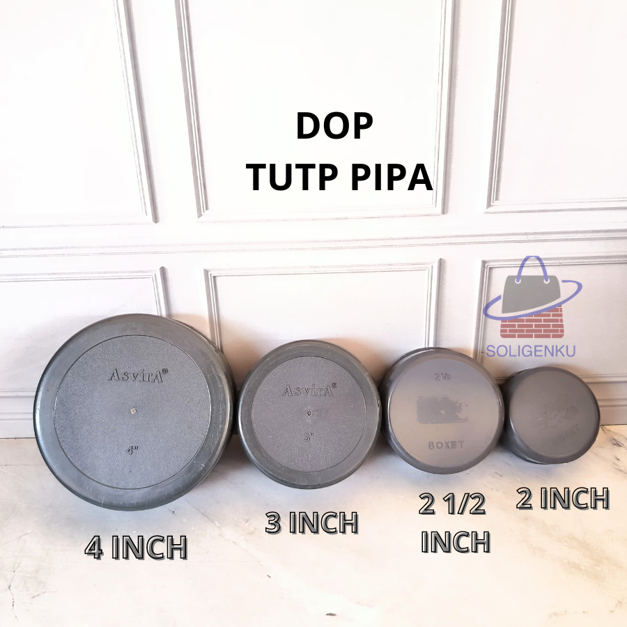 RUCIKA Plain Dop / PVC Cap 4" นิ้วท่อ Cap RUCIKA Plain Dop 4 นิ้ว PVC Paralon ท่อ Cap