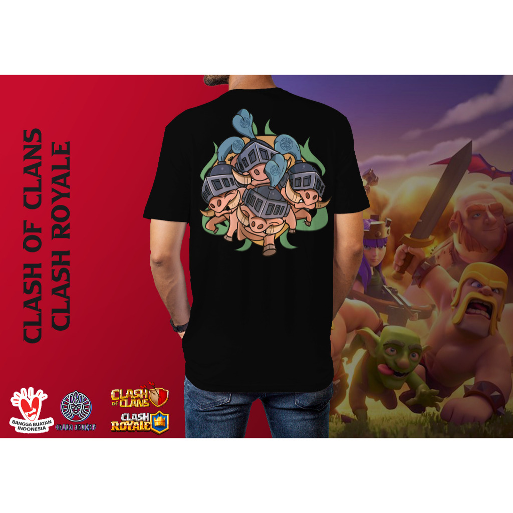 เสื้อยืด Clash of Clans Clash Royale Royal Hog