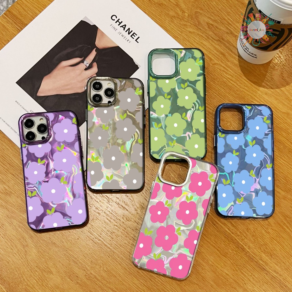 CUSTOM ดอกไม้ WATTERY TEXTURED SOFTCASE สําหรับ 13 14 15 A24 A25 A32 A36 A37 A38 C35 C51 C53 หมายเหต