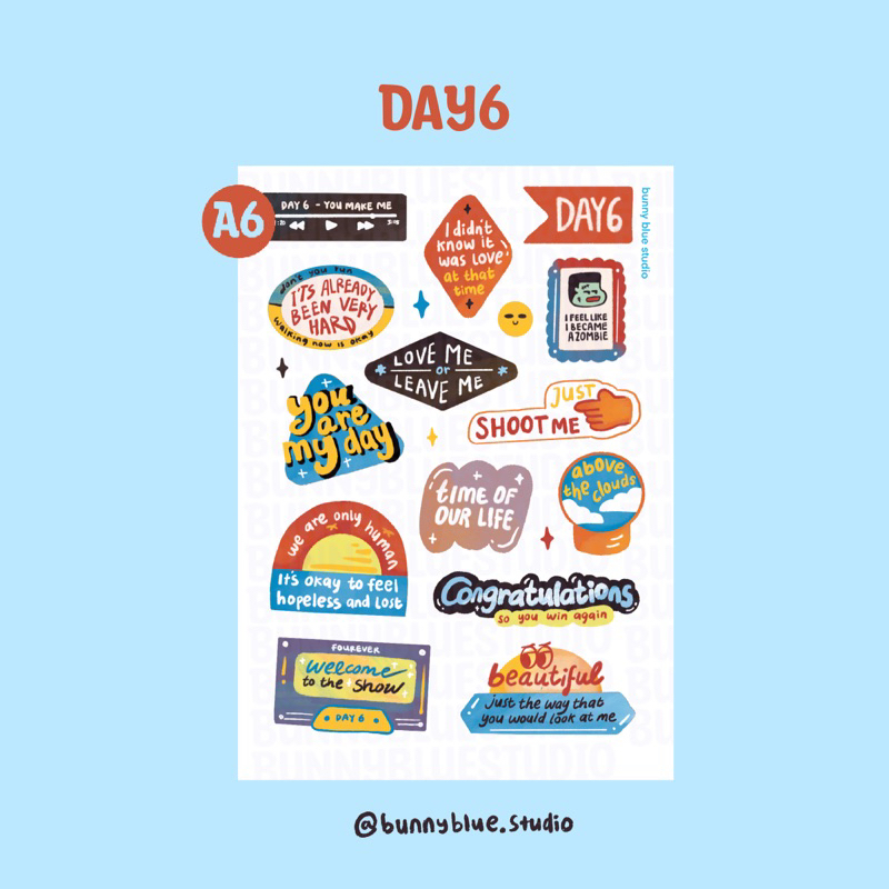 ชุดสติ๊กเกอร์ Fanart Day6