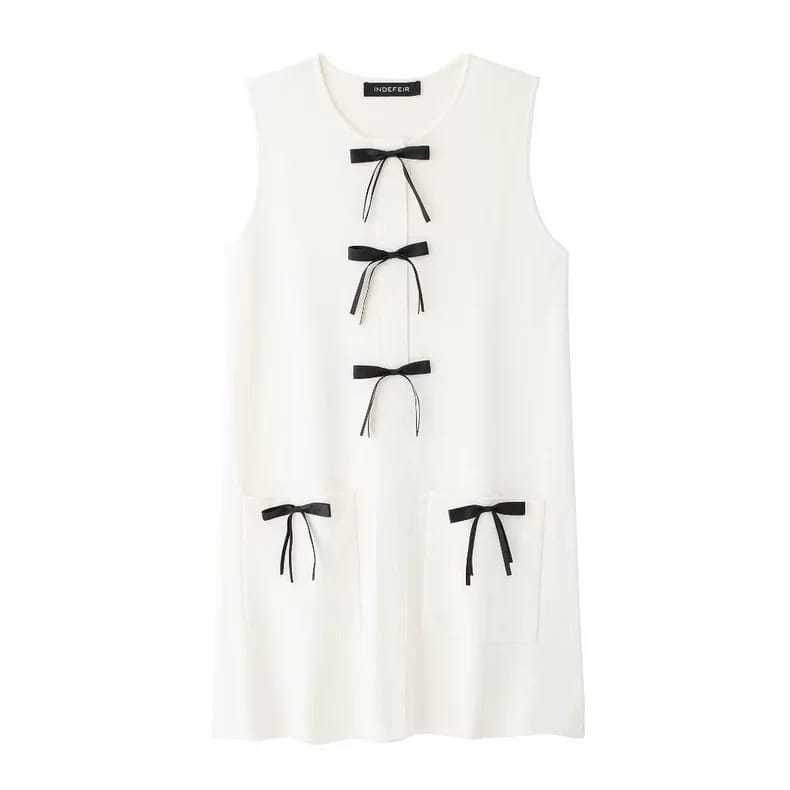 PO 3 - 4 WEEKS เดรสไหมพรมมีโบว์