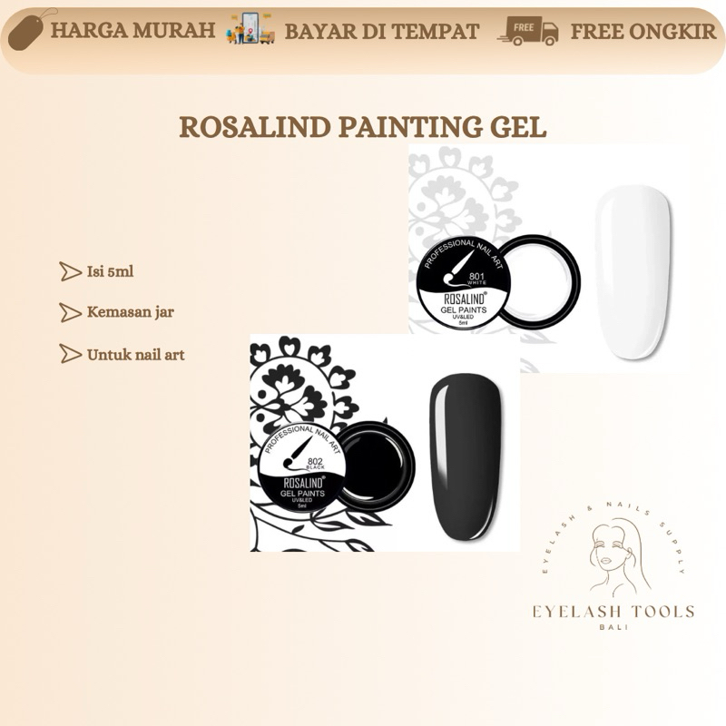 ROSALIND PAINTING GEL 5ML NAIL GEL เล็บอาร์ต