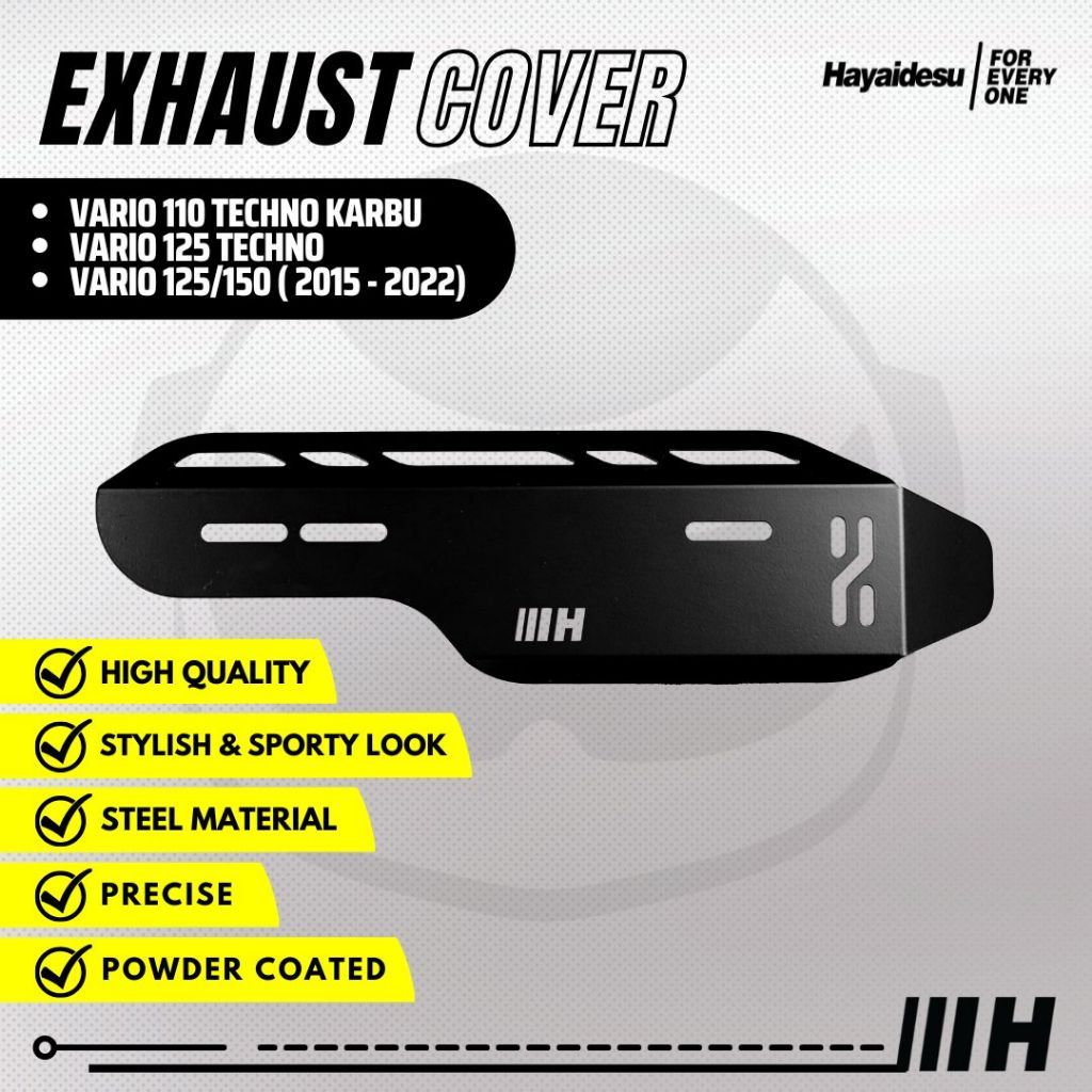ฮายาเดซู ฝาครอบท่อไอเสียรถจักรยานยนต์ป้องกันไอเสียโล่