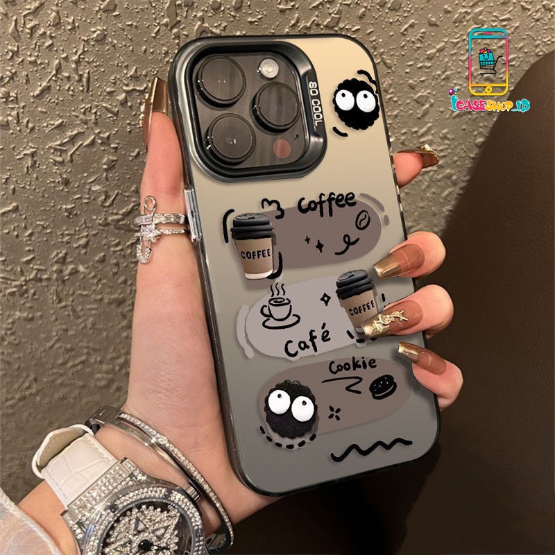 SS918 AESTHETIC COFFEE MOTIF CASE สําหรับ OPPO A1K A3S A3X A5 A5S A7 A8 A9 A11K A12 A15S A16S A16S A