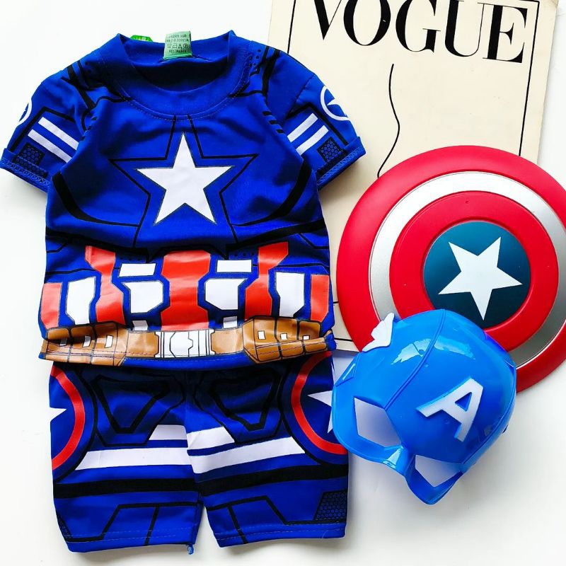 หมวกแก๊ปเด็ก AMERICA COSTUME COSTUME พร้อมโล่สําหรับอายุ 1-10 ปี