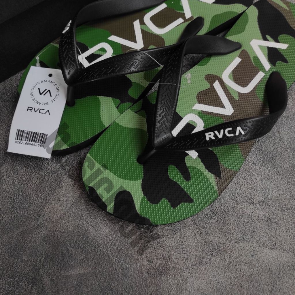 ผู้ชาย RVCA FLOPS DISTRO CASUAL รองเท้าแตะระดับพรีเมียม / TEENAGE SURFING MENS FLIP FLOPS SIZE 39-43